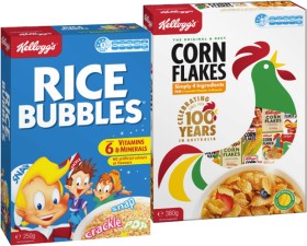 Kellogg%26rsquo%3Bs+Corn+Flakes+380g+or+Rice+Bubbles+Cereal+250g