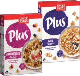 Uncle+Tobys+Plus+Cereal+620-705g+Selected+Varieties