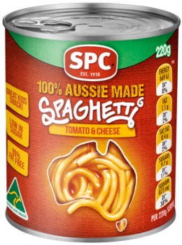 SPC+Spaghetti+Tomato+%26amp%3B+Cheese+or+Baked+Beans+Rich+Tomato+220g