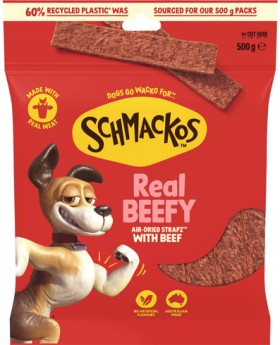 Schmackos+Strapz+or+Stix+Dog+Treats+450%E2%80%91500g+Selected+Varieties