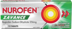 Nurofen+Zavance+Ibuprofen+Caplets+or+Tablets+12+Pack
