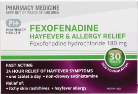 Pharmacy-Health-Fexofenadine-Hayfever-Allergy-Relief-30-Tablets on sale