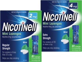 NEW+Nicotinell+Mini+Lozenges+Nicotine+2mg+or+4mg+81+Lozenges