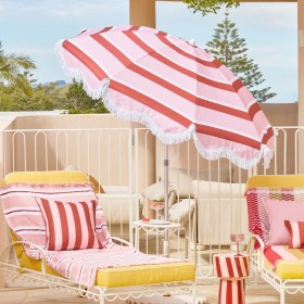 Sundays-Carmelita-Stripe-Scalloped-Umbrella-by-Pillow-Talk on sale