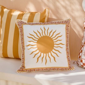 Sundays-Solaire-Sun-Outdoor-Square-Cushion-by-Pillow-Talk on sale
