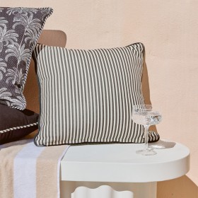 Sundays-Zona-Outdoor-Stripe-Square-Cushion-by-Pillow-Talk on sale