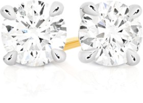 Alora+9ct+Yellow+Gold+1+Carat+TW+Lab+Grown+Diamond+4+Claw+Stud+Earrings