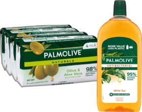 Palmolive+Liquid+Hand+Wash+Refill+500mL+or+Bar+Soap+4x90g+Selected+Varieties