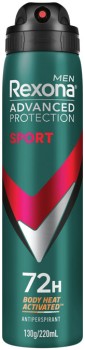 Rexona-Advanced-Protection-Antiperspirant-Spray-220mL-Selected-Varieties on sale