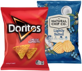 Doritos-Corn-Chips-150170g-The-Natural-Chip-Co-or-Smiths-Thinly-Cut-Chips-175g-Selected-Varieties on sale
