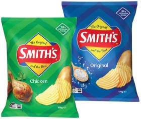 Smith%26rsquo%3Bs+Crinkle+Cut+Chips+150%E2%80%91170g+Selected+Varieties