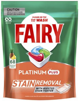 Fairy+Platinum+Plus+Stain+Remover+Dishwashing+Tablets+68+Pack