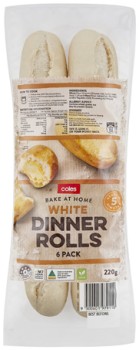 Coles+Bake+at+Home+Dinner+Rolls+6+Pack+220g-260g