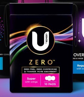 U+By+Kotex+Zero+Pads+Super+with+Wings+10+Pack