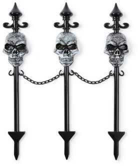 3+Pack+Skull+Chain+Fence+Stakes