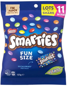 11+Pack+Nestle+Smarties+Chocolate+Fun+Pack+Bag+127g