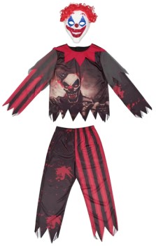 3+Piece+Clown+Costume+With+Mask+-+Ages+8%2B