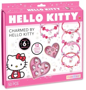 50+Piece+Make+It+Real+Hello+Kitty+Bead+and+Charm+Set