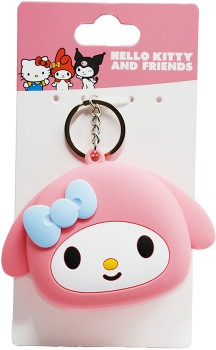 Hello+Kitty+and+Friends+License+My+Melody+Keyring+-+Pink%2C+Blue+and+Silver+Tone