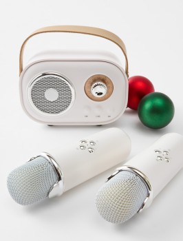 Retro+Karaoke+Set+with+Two+Microphones