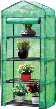 Greenhouses+with+Shelving+Single+4+Tier