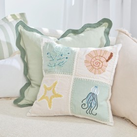 Caspian+Embroidered+Square+Cushion+by+M.U.S.E.