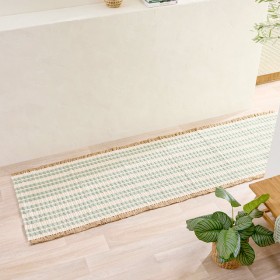 Lexi+Green+Cotton+Jute+180cm+Floor+Runner+by+Habitat