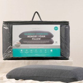 Bamboo+Charcoal+Memory+Foam+Pillow+by+Habitat