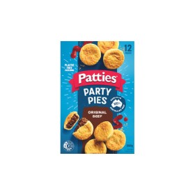 Patties+Party+Pies%2C+Sausage+Rolls+or+Pasties+450-560g+Pk+12+%26ndash%3B+From+the+Freezer