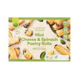 Woolworths+Mini+Cheese+%26amp%3B+Spinach+Pastry+Rolls+750g+Pk+16+%26ndash%3B+From+the+Freezer