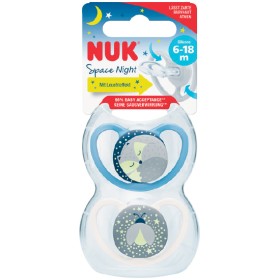 Nuk+Space+Night+Soother+6-18+Months+Assorted+Pk+2
