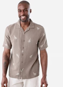 Short-Sleeve-Double-Cloth-Shirt on sale