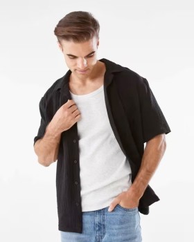 Short-Sleeve-Double-Cloth-Shirt on sale
