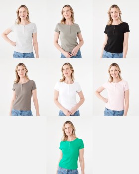Short+Sleeve+Rib+Henley+T-shirt