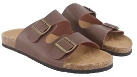 Double+Buckle+Sandals+-+Brown