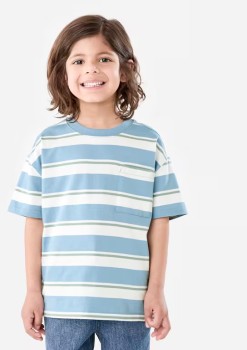 Short+Sleeve+Oversized+Stripe+T-shirt