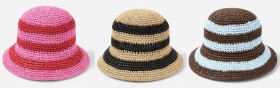 Crochet+Bucket+Hat+-+Stripe
