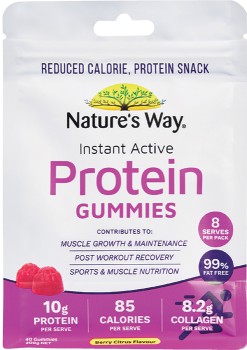 Nature%26rsquo%3Bs+Way+Instant+Active+Protein+Gummies+Berry+Citrus+Flavour+40+Pack