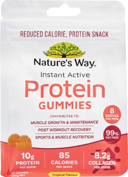 Nature%26rsquo%3Bs+Way+Instant+Active+Protein+Gummies+Tropical+Flavour+40+Pack