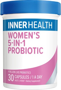 NEW+Inner+Health+Women%26%23039%3Bs+5-In-1+Probiotic+30+Capsules%2A