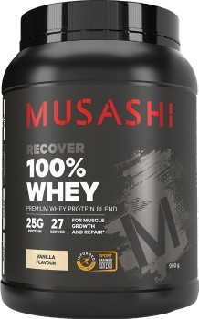 Musashi+100%25+Whey+Vanilla+Flavour+900g%2A