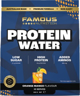 Famous+Nutrition+Protein+Water+Orange+Mango+300g%2A