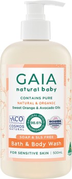 Gaia+Natural+Baby+Bath+%26amp%3B+Body+Wash+500mL