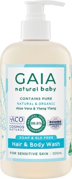 Gaia+Natural+Baby+Hair+%26amp%3B+Body+Wash+500mL