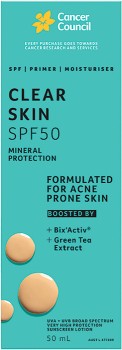 Cancer+Council+Clear+Skin+SPF50%2B+50mL%26Omega%3B