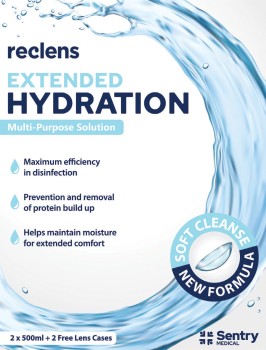 Reclens+Extended+Hydration+Multi-+Purpose+Solution+2+x+500mL%2A