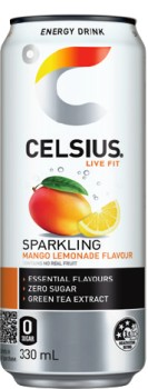 Celsius+Sparkling+Energy+Drink+330mL+Selected+Varieties