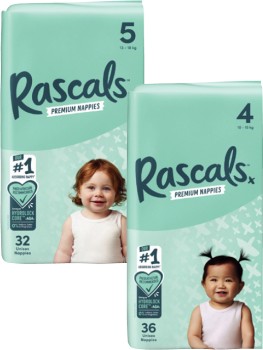 Rascals-Premium-Nappies-26-Pack-54-Pack on sale