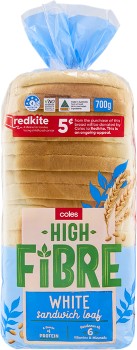 Coles+Bread+High+Fibre+700g