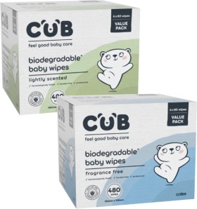 CUB+Biodegradable+Baby+Wipes+480+Pack